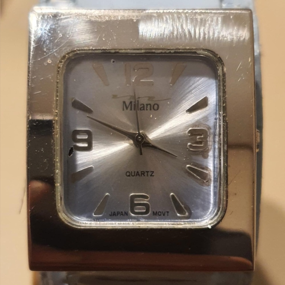 🦋10/$20🦋 Milano Silver/Blue Women's Slap Watch